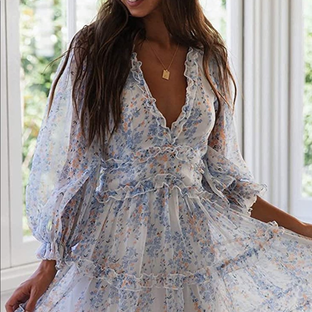 Women’s Ruffle mini summer dress in Floral print